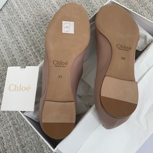Chloe Scalloped Lauren Ballet Flat - Pink Tea Size 39 Brand New in Box